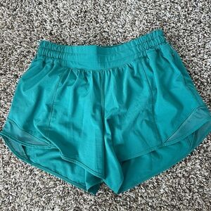 Lululemon Speed Up Shorts 4.0” Teal Green